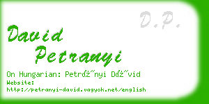 david petranyi business card